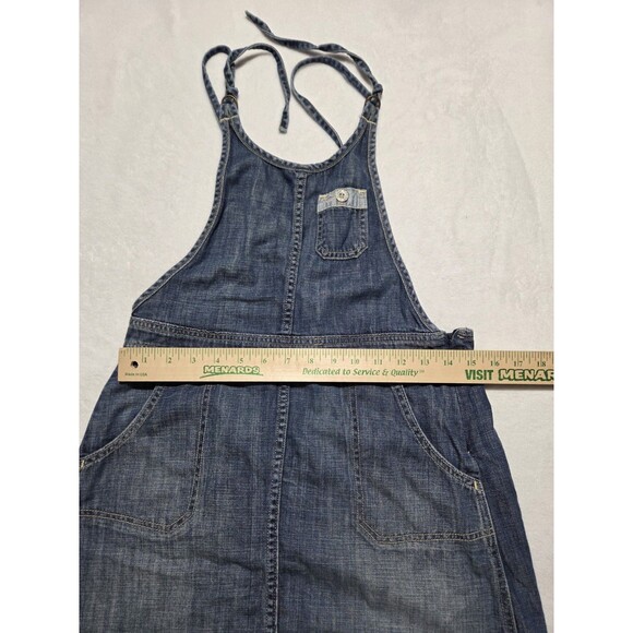 Levi's Women's Mini Overall Denim Dress Size Small/Petite Blue Straps Pockets - Picture 6 of 8
